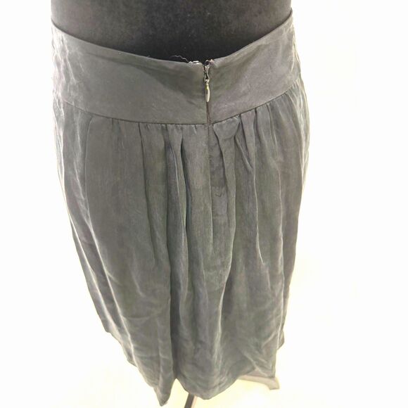 Elie Tahari black 100% silk aline knee length skirt - Picture 7 of 8